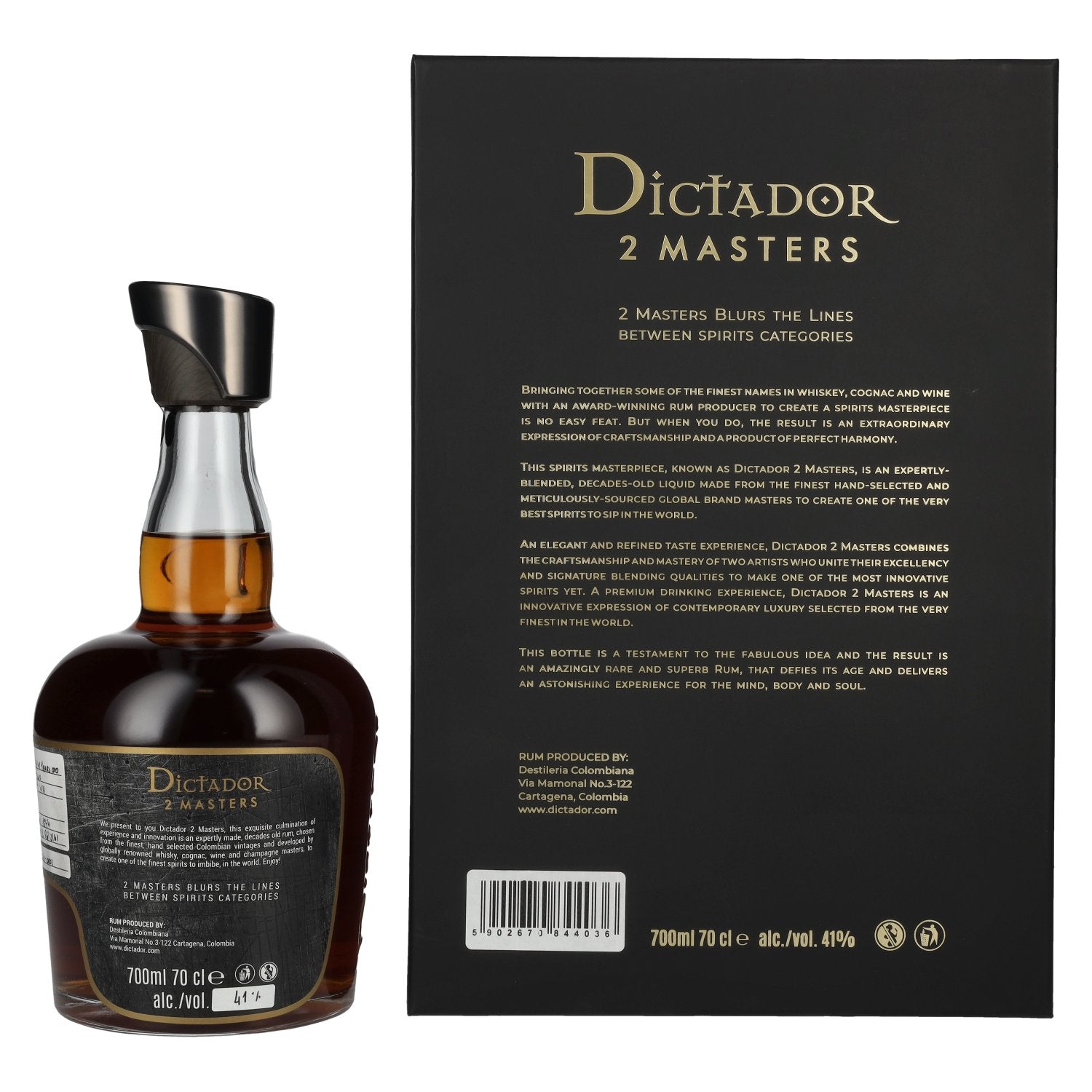 Dictador 2 MASTERS 1978 39 Years Old Hardy Finish 41% Vol. 0,7l in gift box