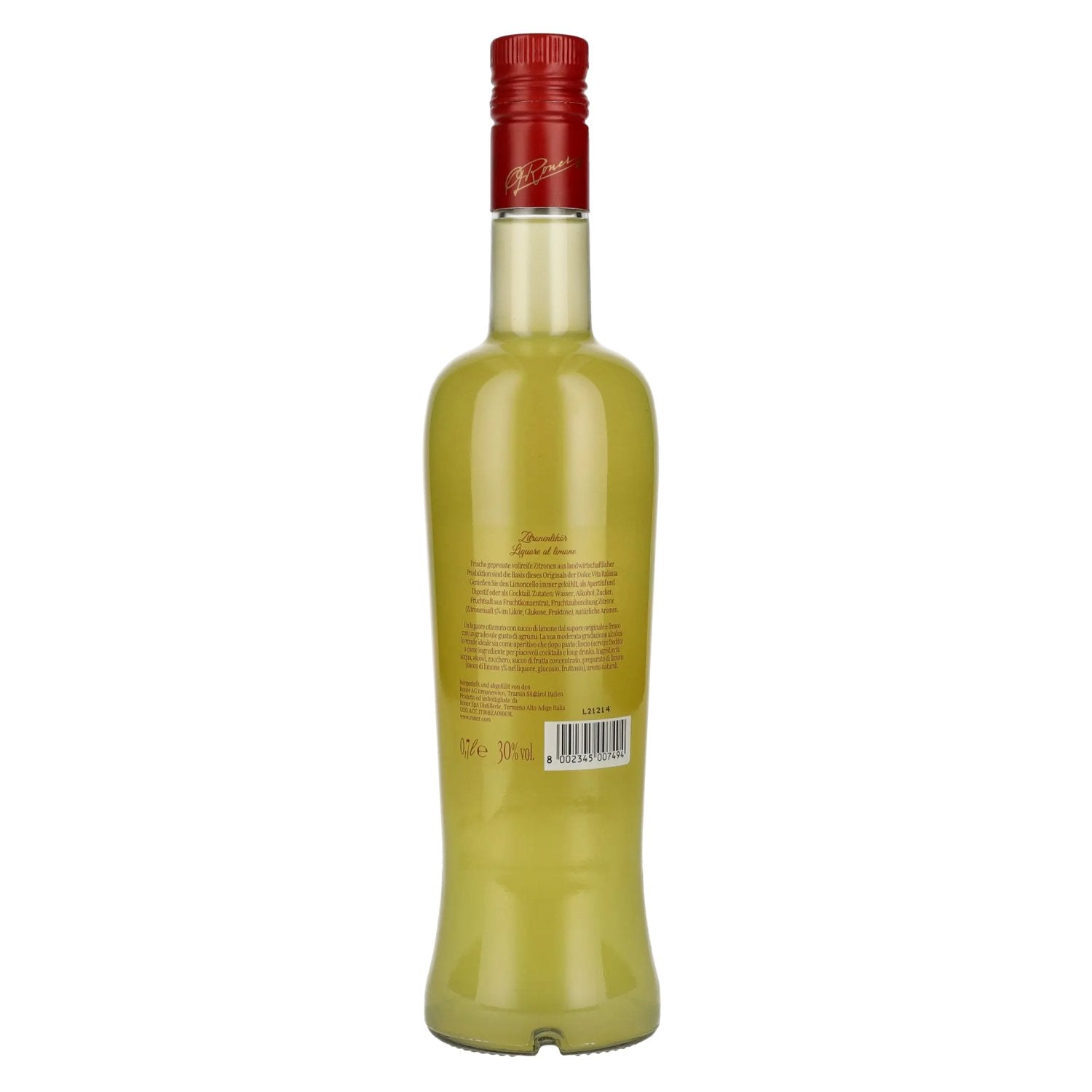 Roner Limoncello citroenlikeur 30% vol. 0.7l