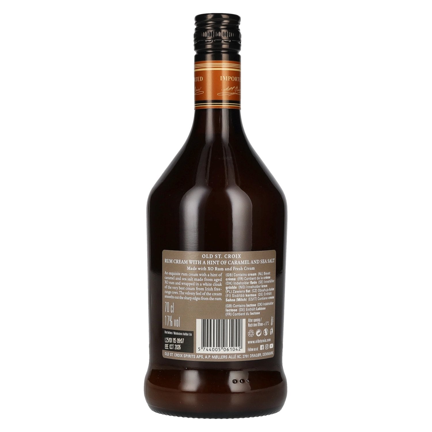 Oude St. Croix A.H. Riise Karamel-crème likeur 17% Vol. 0,7l