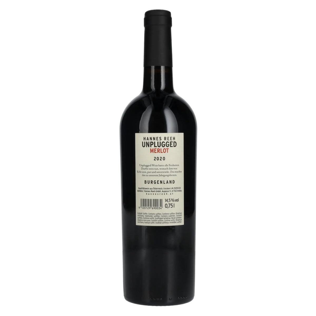 Hannes Reeh Merlot Unplugged 2020 14,5% vol. 0,75 l