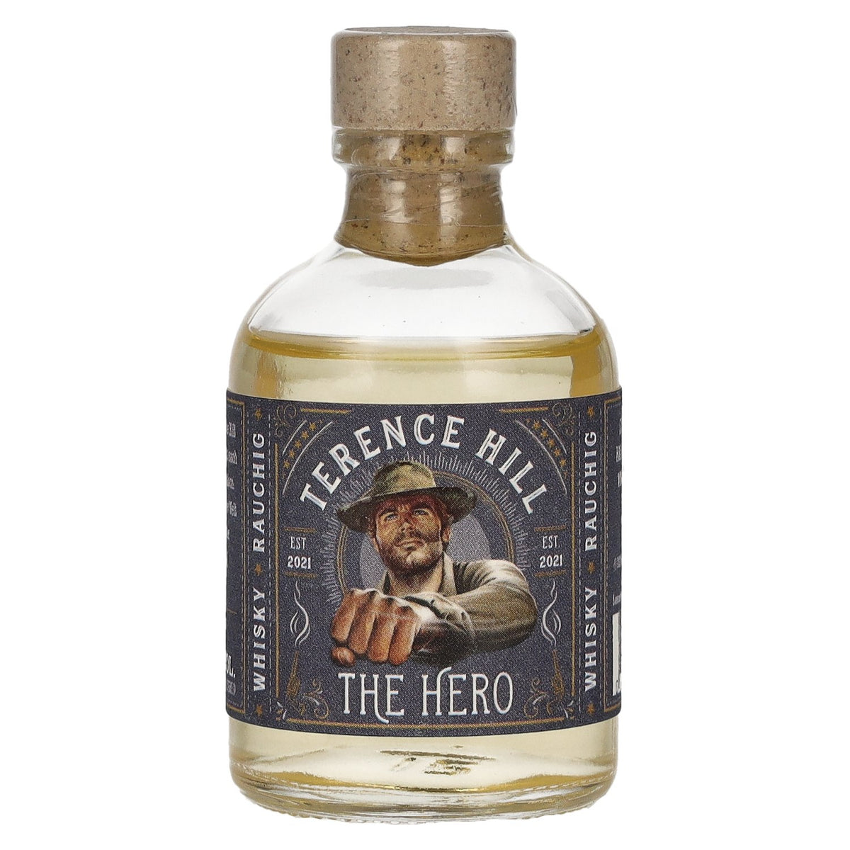 Terence Hill THE HERO Whisky Rauchig 49% Vol. 0,05l