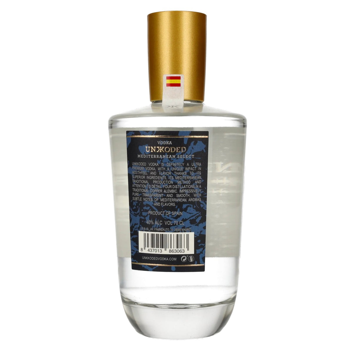 Unkkoded Mediterranean Select Vodka 40% vol. 0.7 l
