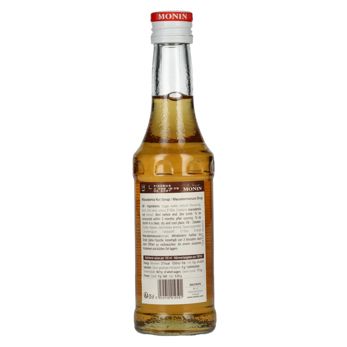 Monin MACADAMIA NUT Syrup 0.25 l