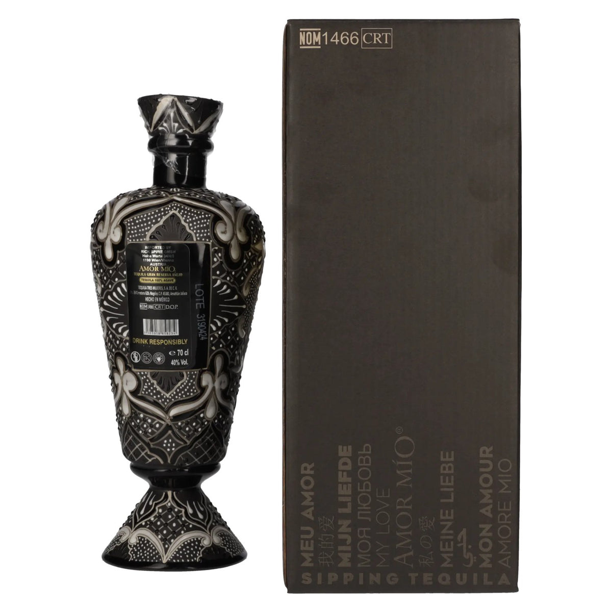 Amor Mío Tequila Gran Reserva Añejo 100% Agave Azul 40% Vol. 0,7l in Geschenkbox