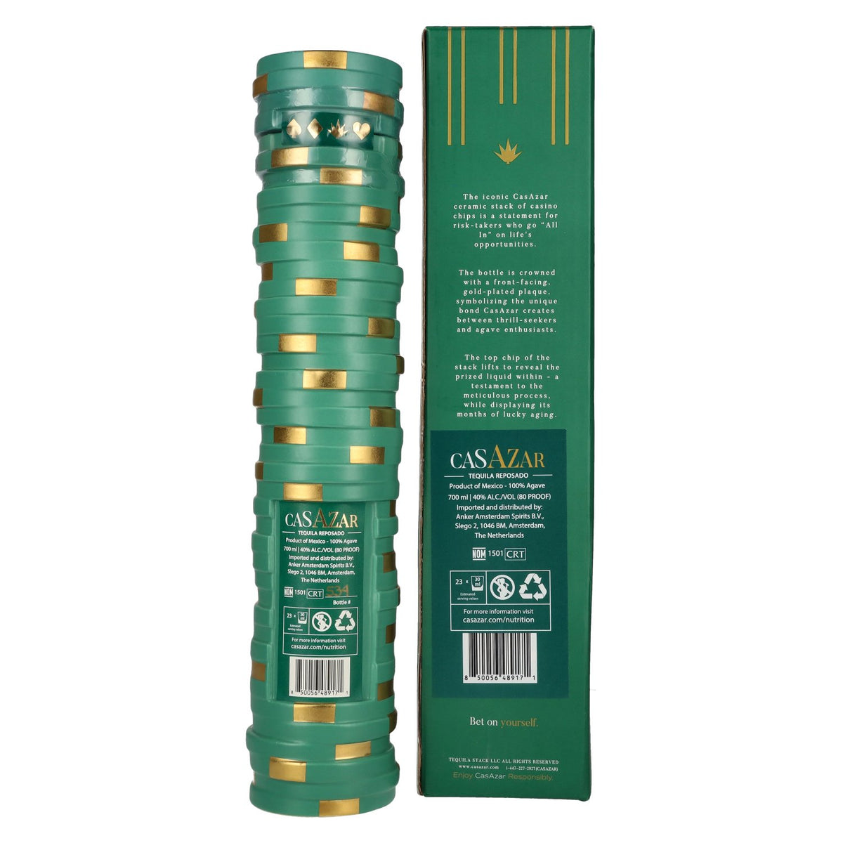 Casazar 7 Tequila Reposado 100% Blue Agave 40% Vol. 0,7l in gift box