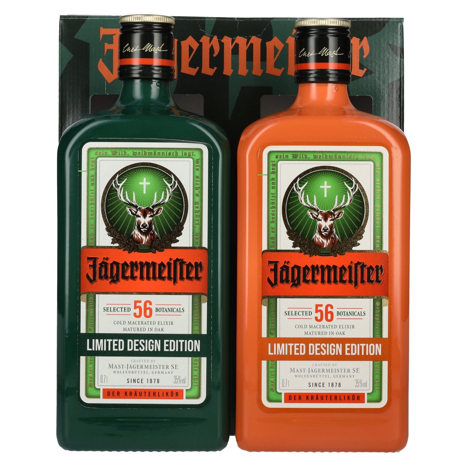 Jägermeister TWINPACK Limited Design Edition 35% vol. 2x0,7l en boîte cadeau