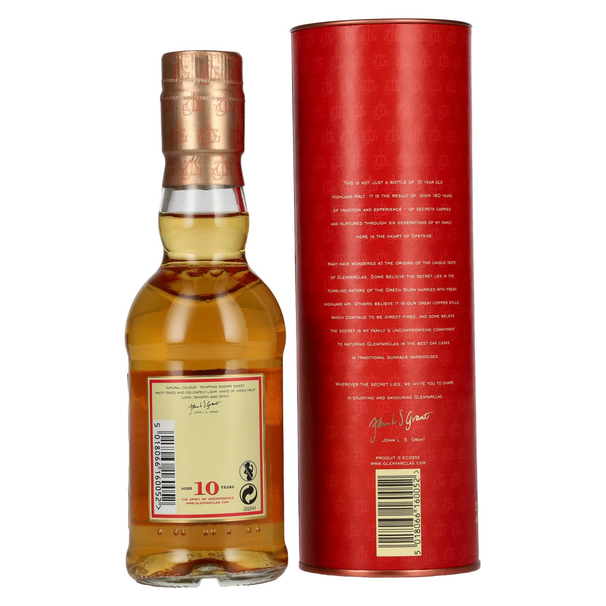 Glenfarclas 10 Years Old Highland Single Malt Scotch Whisky 40% ABV, 0.2 l in a gift box