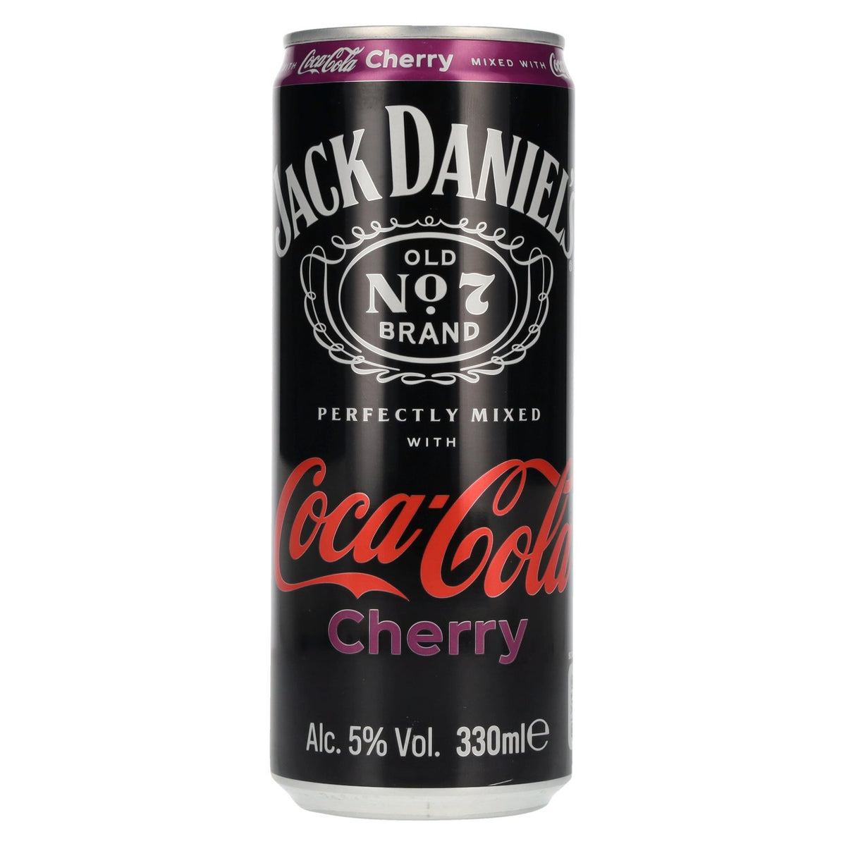 Whisky Jack Daniel's n° 7 &amp; Coca Cola CHERRY 5 % vol. 12 canettes de 0,33 l (consigne)