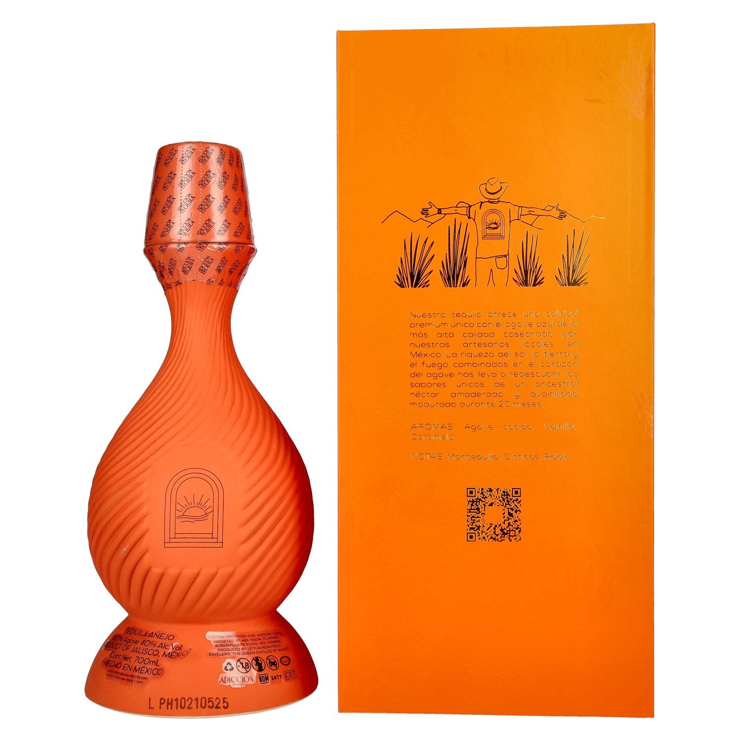 ADICCIŌN Tequila Añejo 100% Agave 40% Vol. 0,7l in Geschenkbox