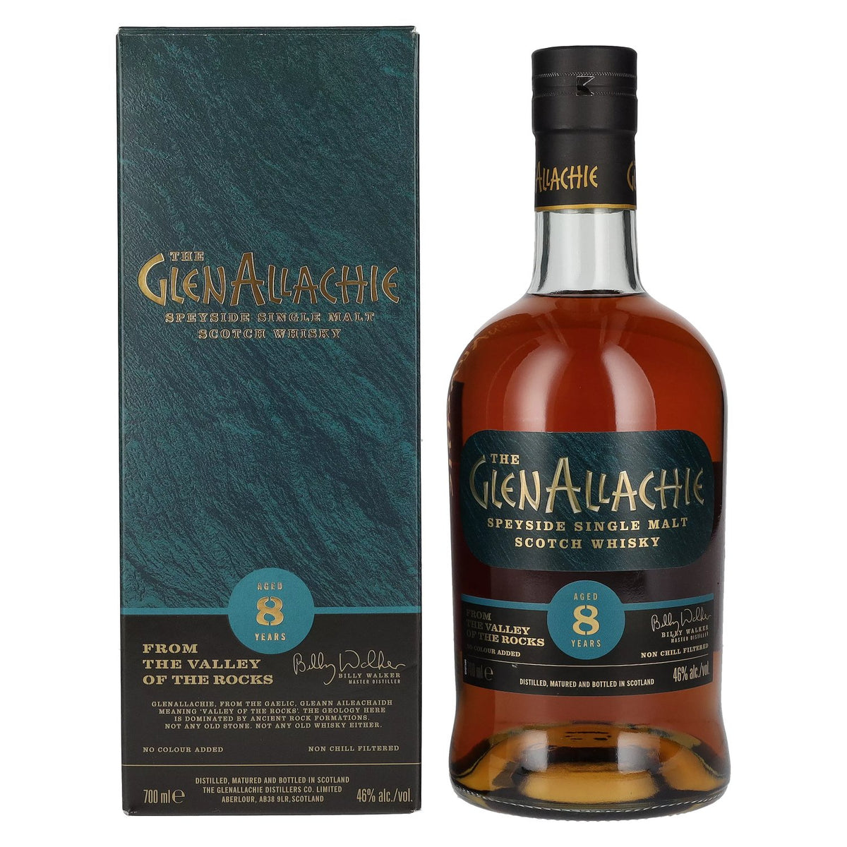 The GlenAllachie 8 Years Old Speyside Single Malt 46% ABV 0.7l in a gift box