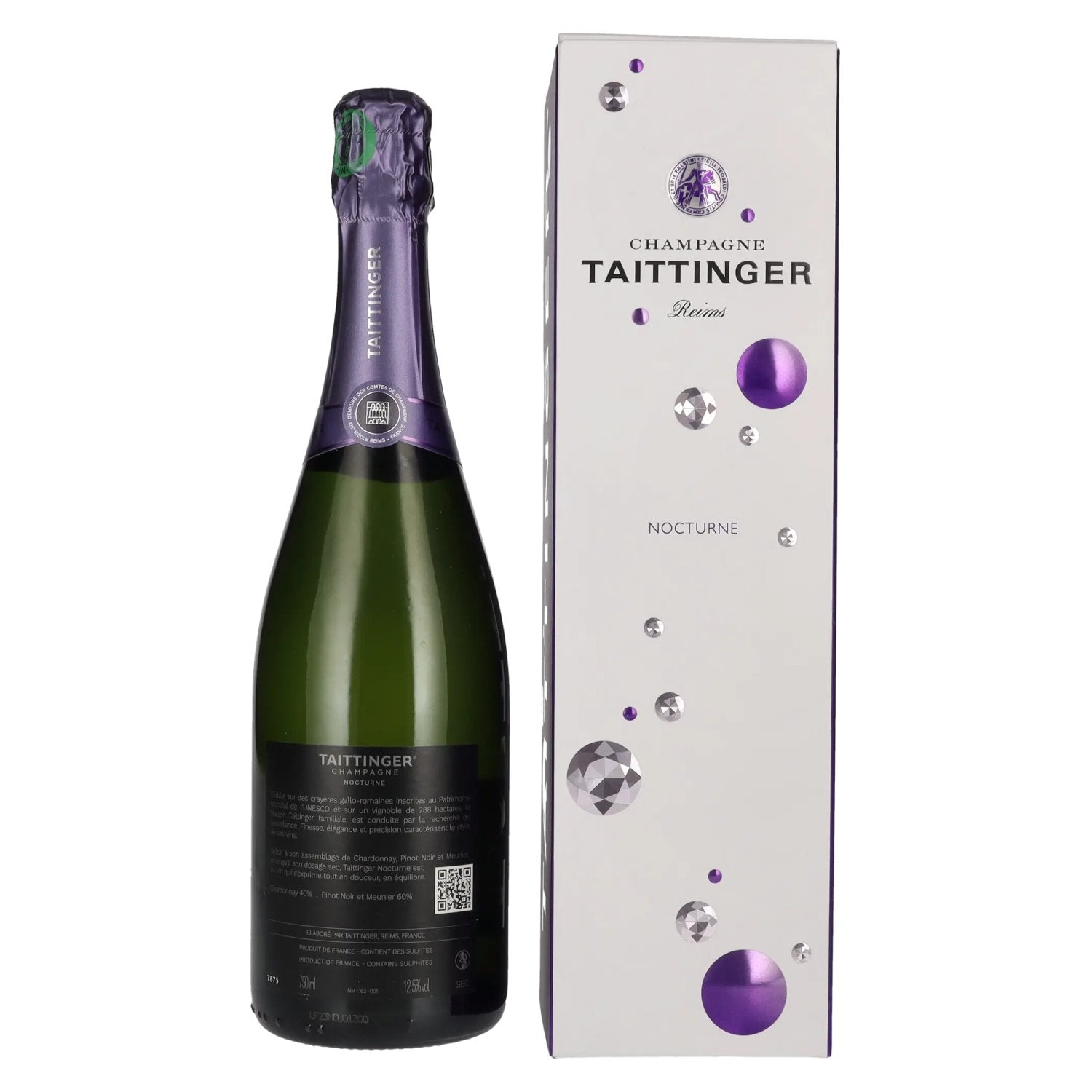 Taittinger Champagne NOCTURNE Sec 12,5% Vol. 0,75l in geschenkverpakking