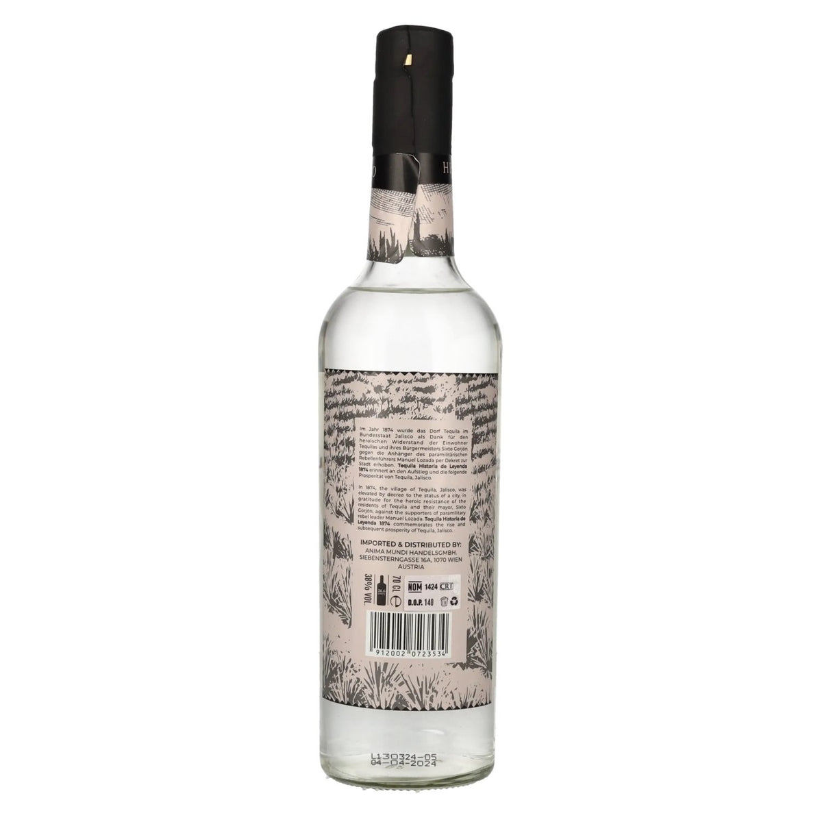Historia de Leyenda 1874 Blanco 100 % d'agave bleu, 38 % vol., 0,7 l