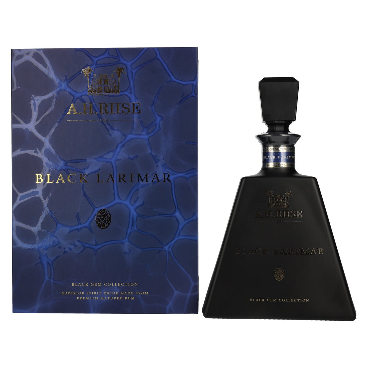 A.H. Riise Black BLACK LARIMAR Gem Collection Spirit Drink 45,2% Vol. 0,7l in Geschenkbox