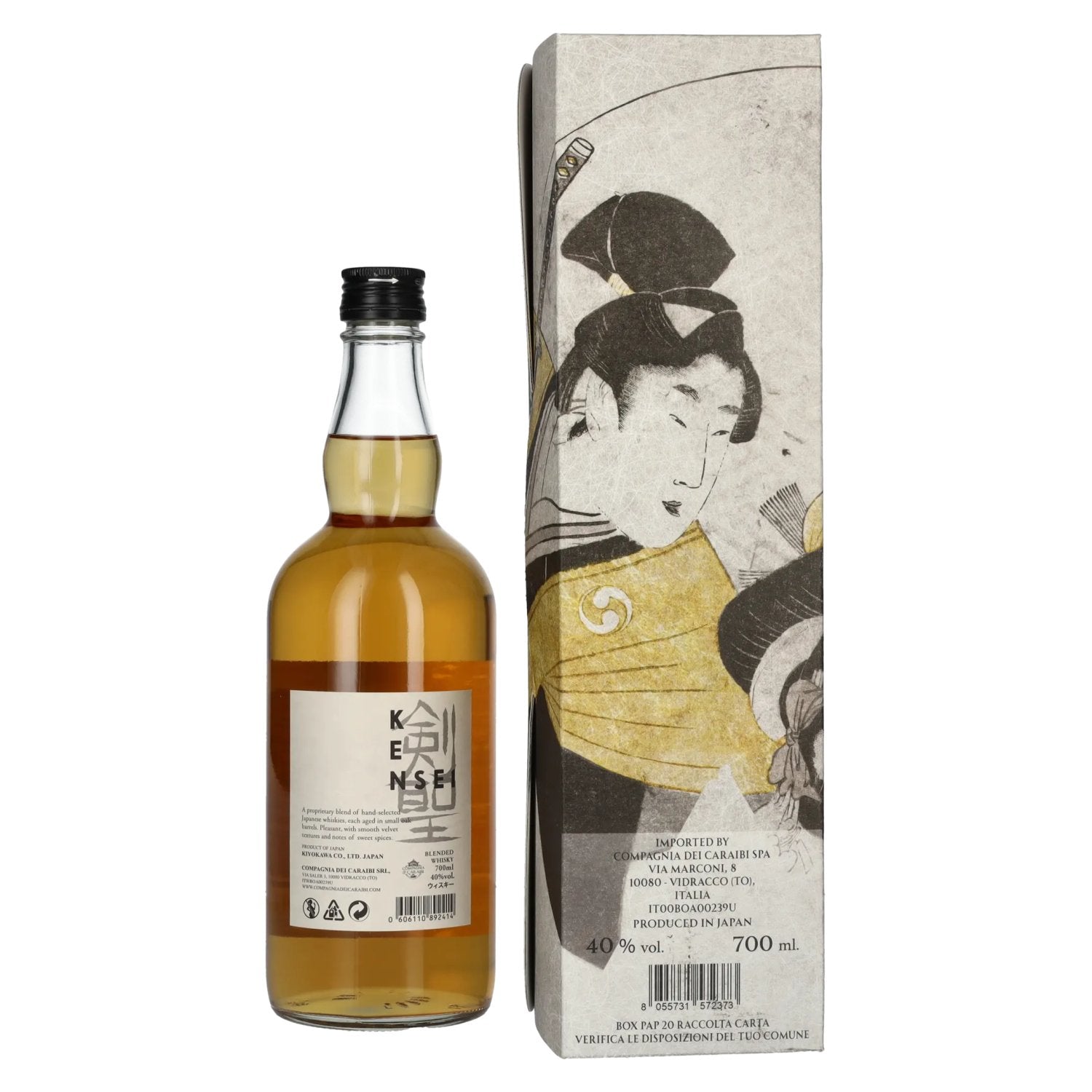 KENSEI Blended Japanese Whisky 40% vol. 0,7l en boîte cadeau