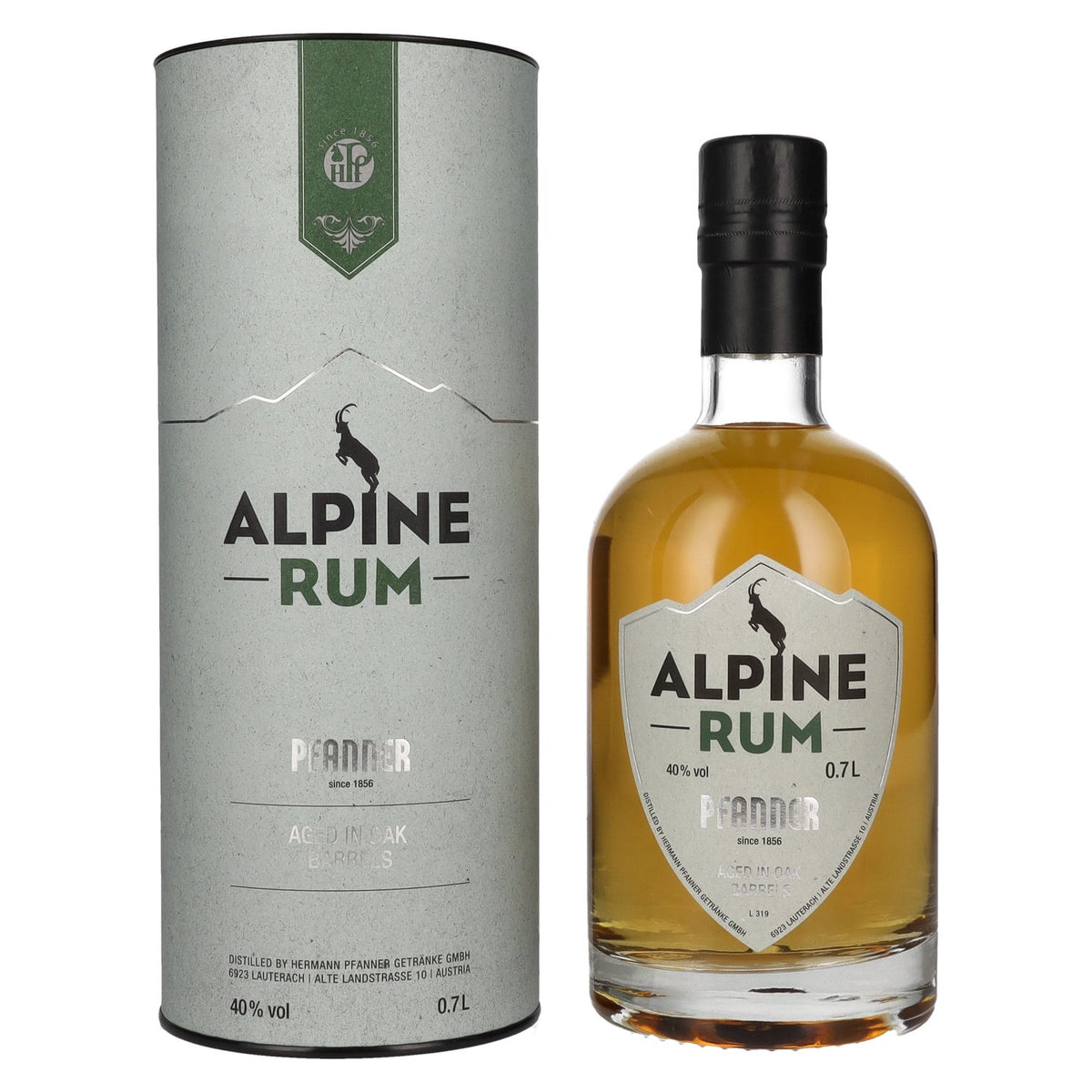 Rhum Pfanner Alpine 40 % vol., 0,7 l, dans un coffret cadeau