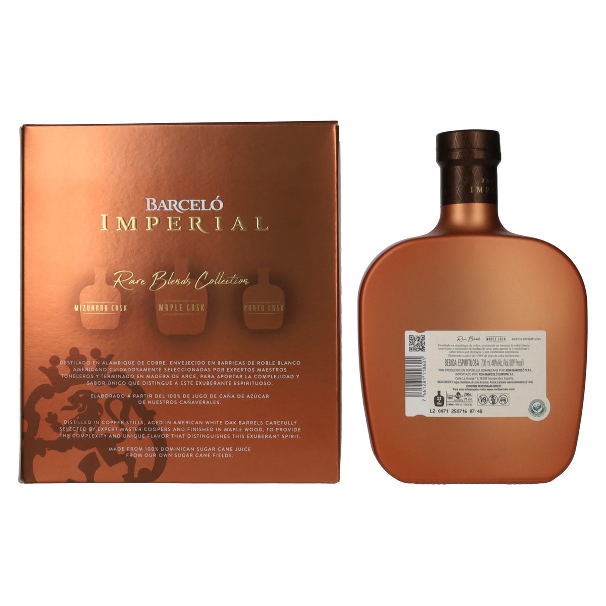 Barceló Imperial Rare Blends Maple Cask 40% Vol. 0,7l in Geschenkbox