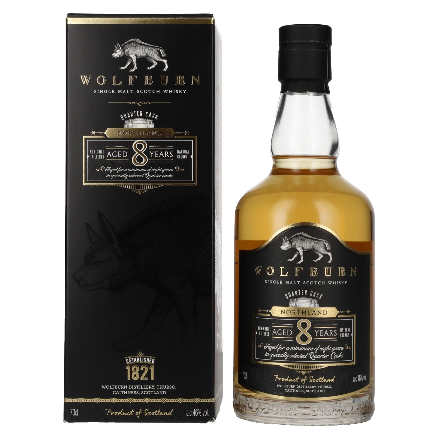 Wolfburn 8 Years Old NORTHLAND Quarter Cask Single Malt Scotch Whisky 46% Vol. 0,7l in gift box