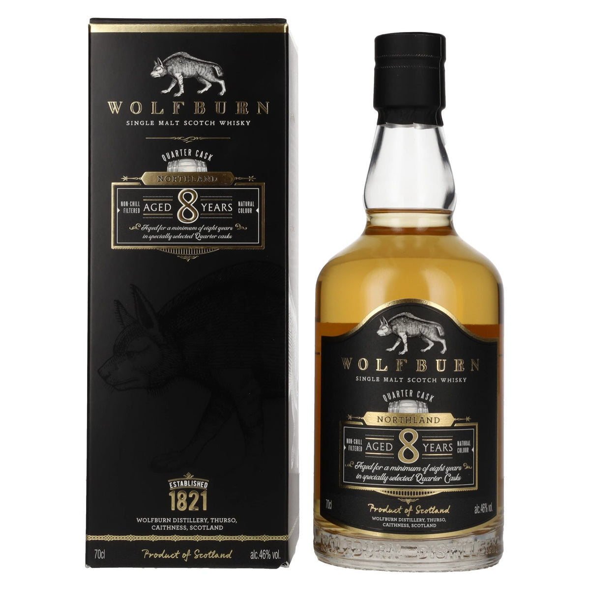 Wolfburn 8 Years Old NORTHLAND Quarter Cask Single Malt Scotch Whisky 46% Vol. 0,7l in Geschenkbox