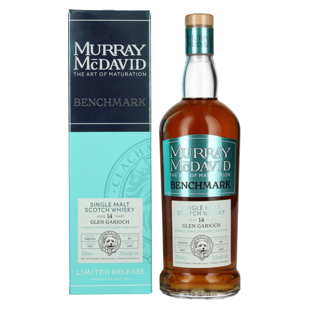 Murray McDavid BENCHMARK 14 Years Old GLEN GARIOCH PX Sherry Cask Finish 2010 51,6% Vol. 0,7l in Geschenkbox
