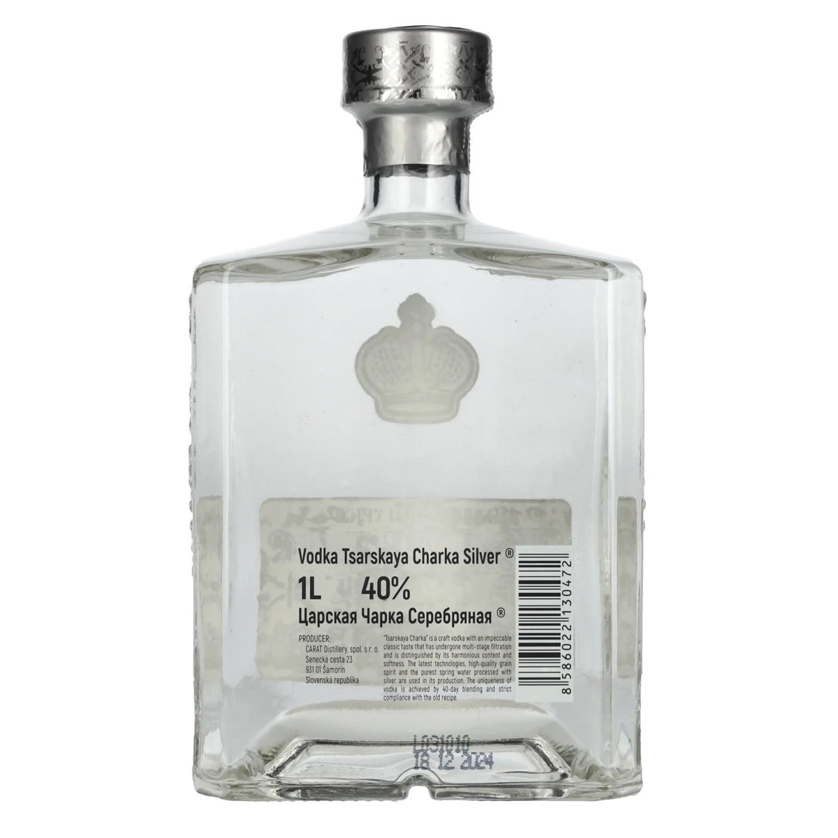 Tsarskaya Charka SILVER Vodka 40% Vol. 1l