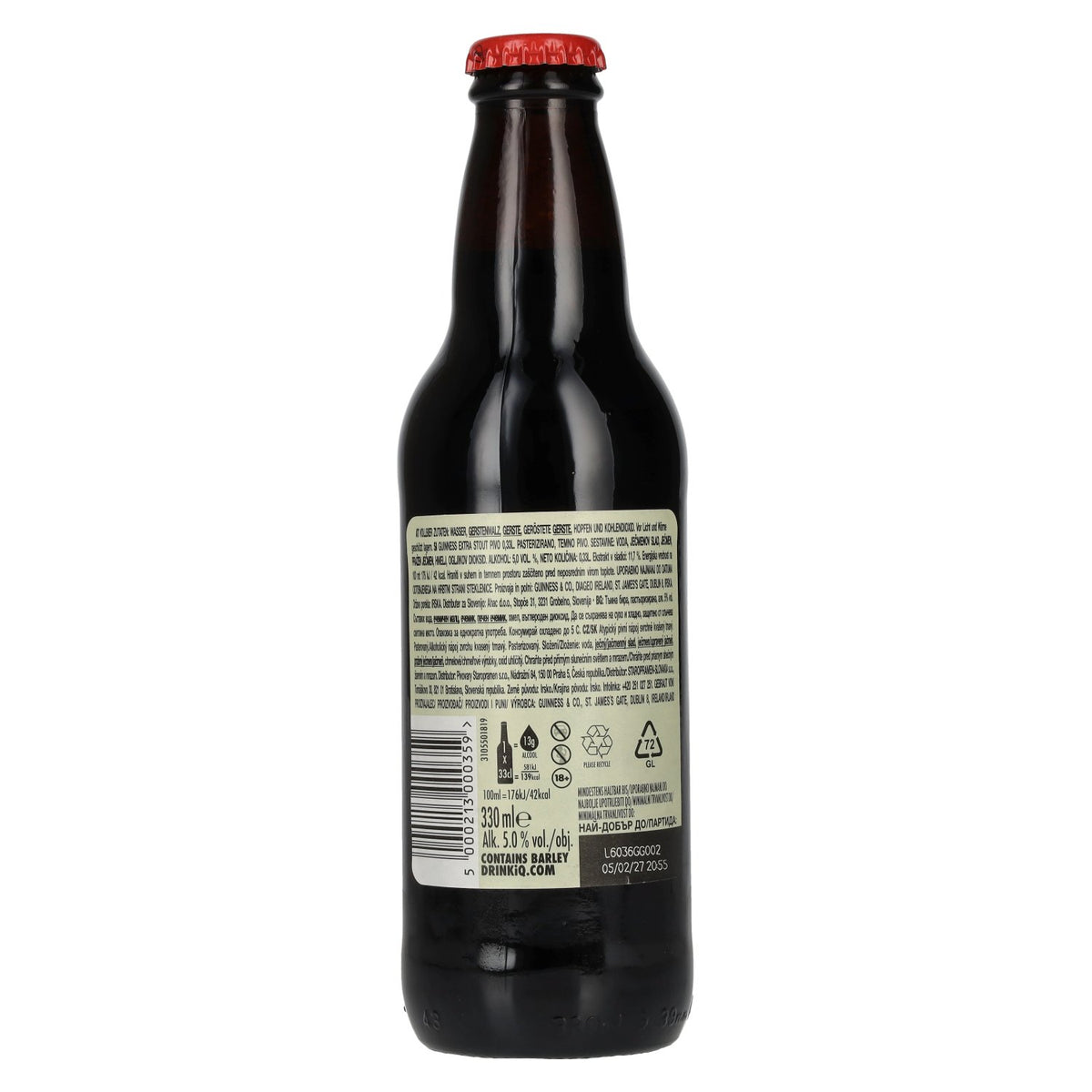 Guinness Extra Stout 5% Vol. 0,33l