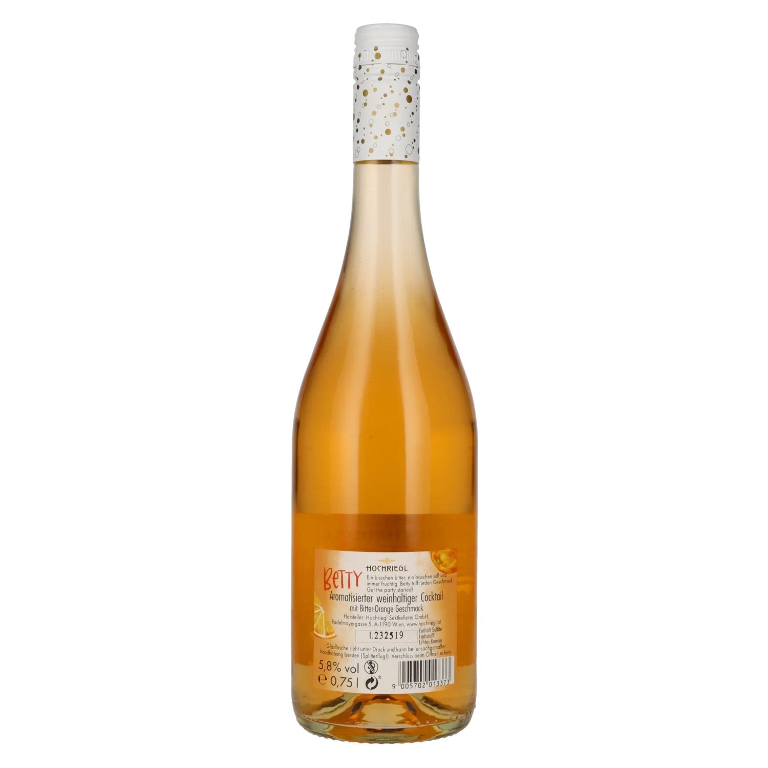 Hochriegl Betty Wine-Spritz orange amère 5,8% vol. 0,75l