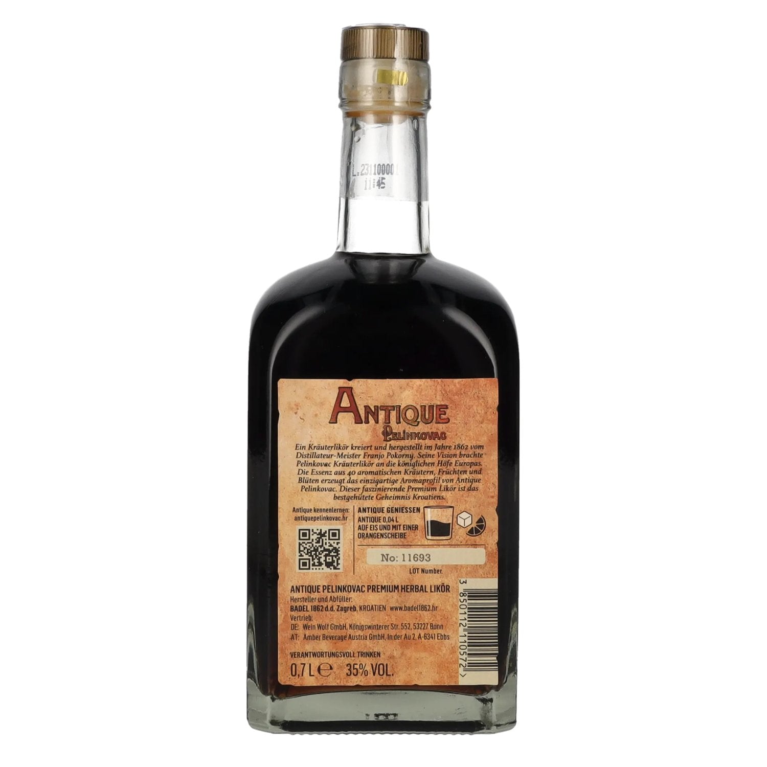 Badel Antique Pelinkovac Premium Herbal Liqueur 35% Vol. 0,7l