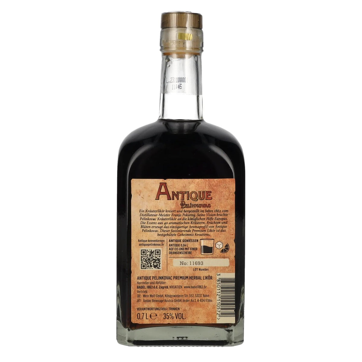 Badel Antiek Pelinkovac Premium Kruidenlikeur 35% Vol. 0,7l