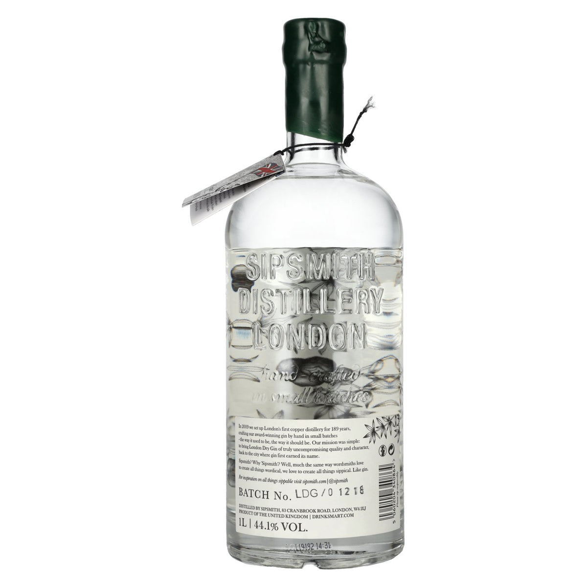 Sipsmith London Dry Gin 44,1% vol. 1 l