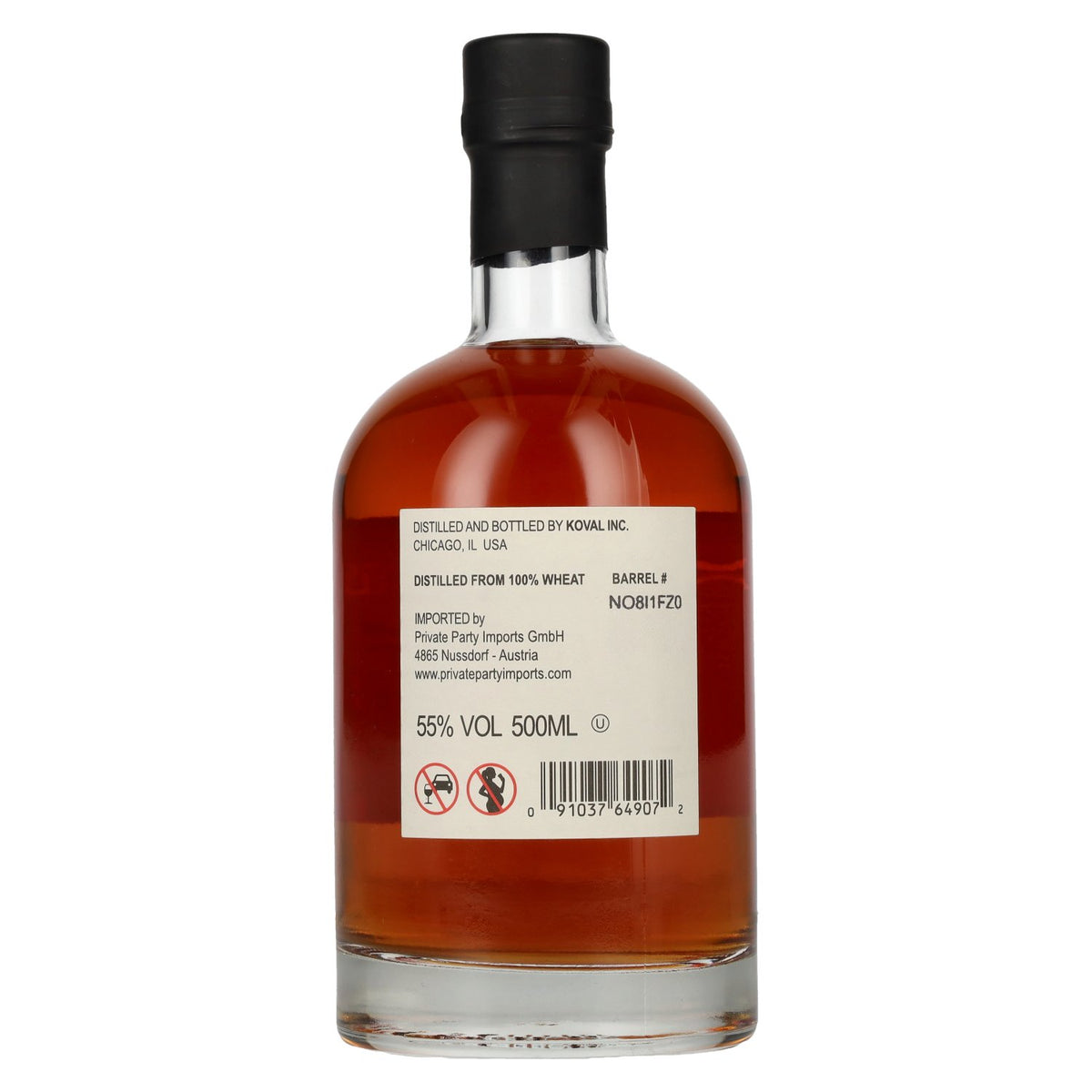 Koval WHEAT Single Barrel Whisky 55% ABV 0.5l
