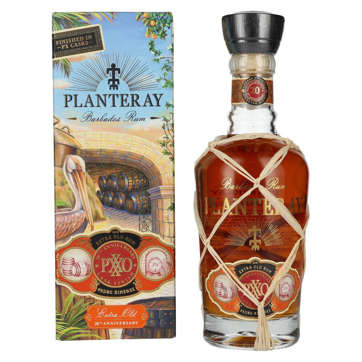 Rhum Planteray PXXO 20e anniversaire, rhum de la Barbade, 40 % vol., 0,7 l, dans un coffret cadeau