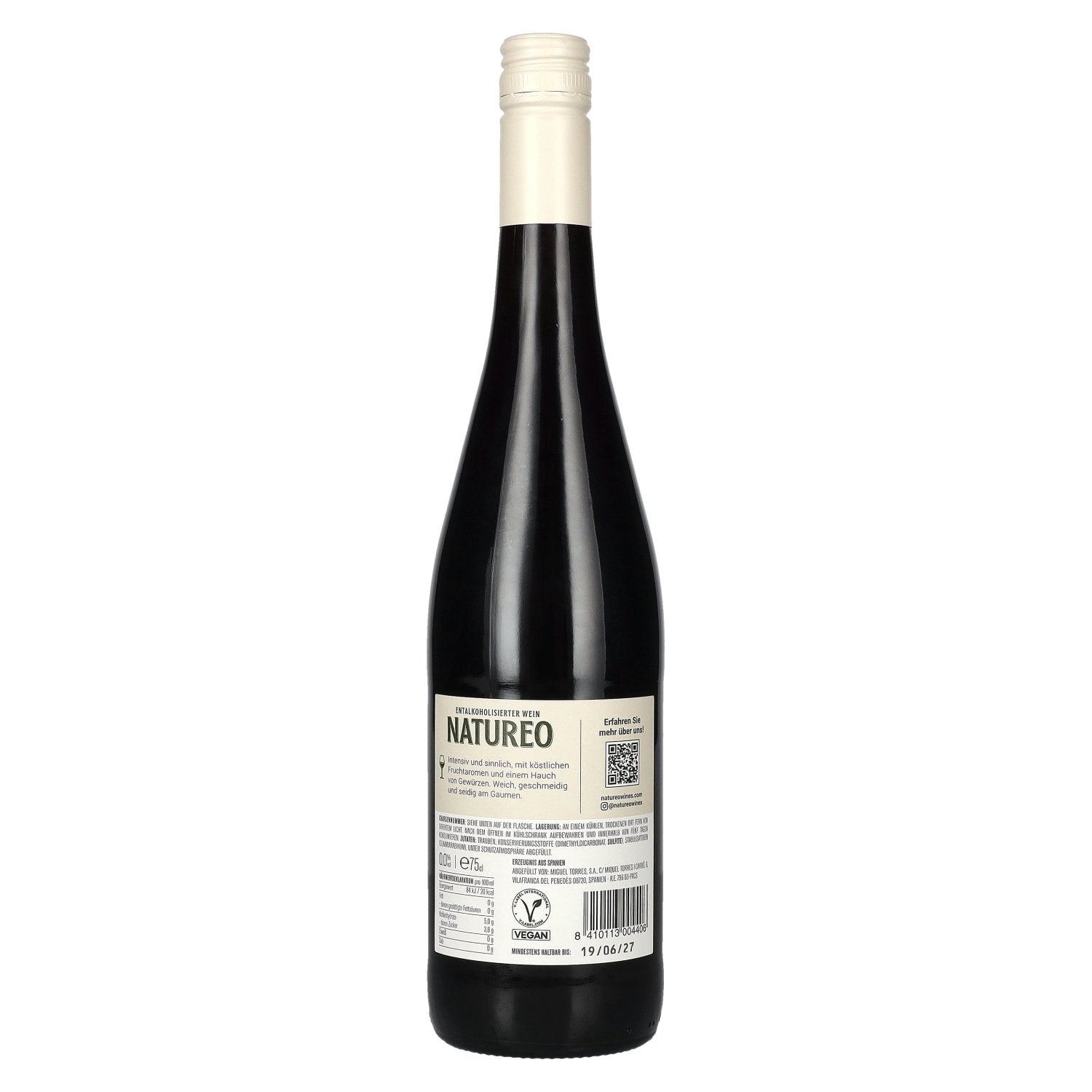 Torres Natureo Garnacha-Syrah sans alcool 2024 0,75l