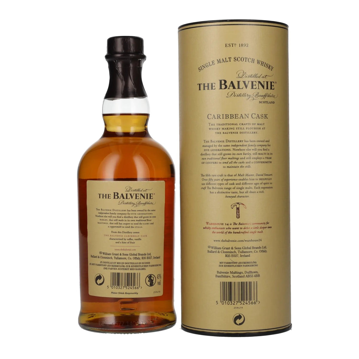 Balvenie 14 Years Old Caribbean Cask Finish 43% vol. 0,7 l in geschenkverpakking