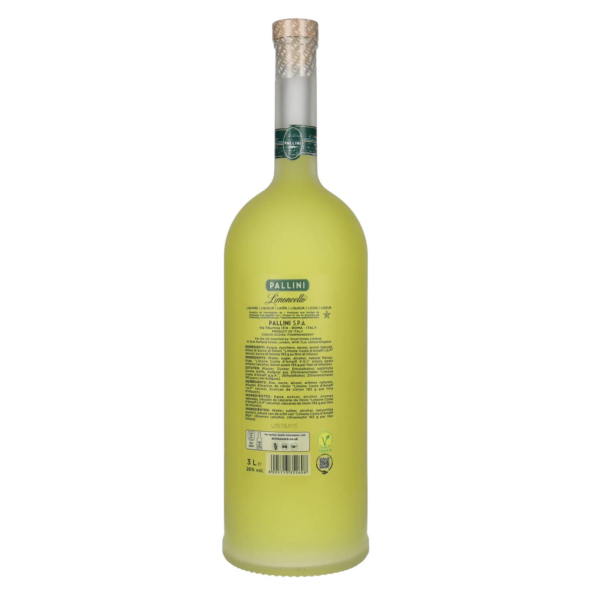 Pallini Limoncello-likeur 26% vol. 3 l