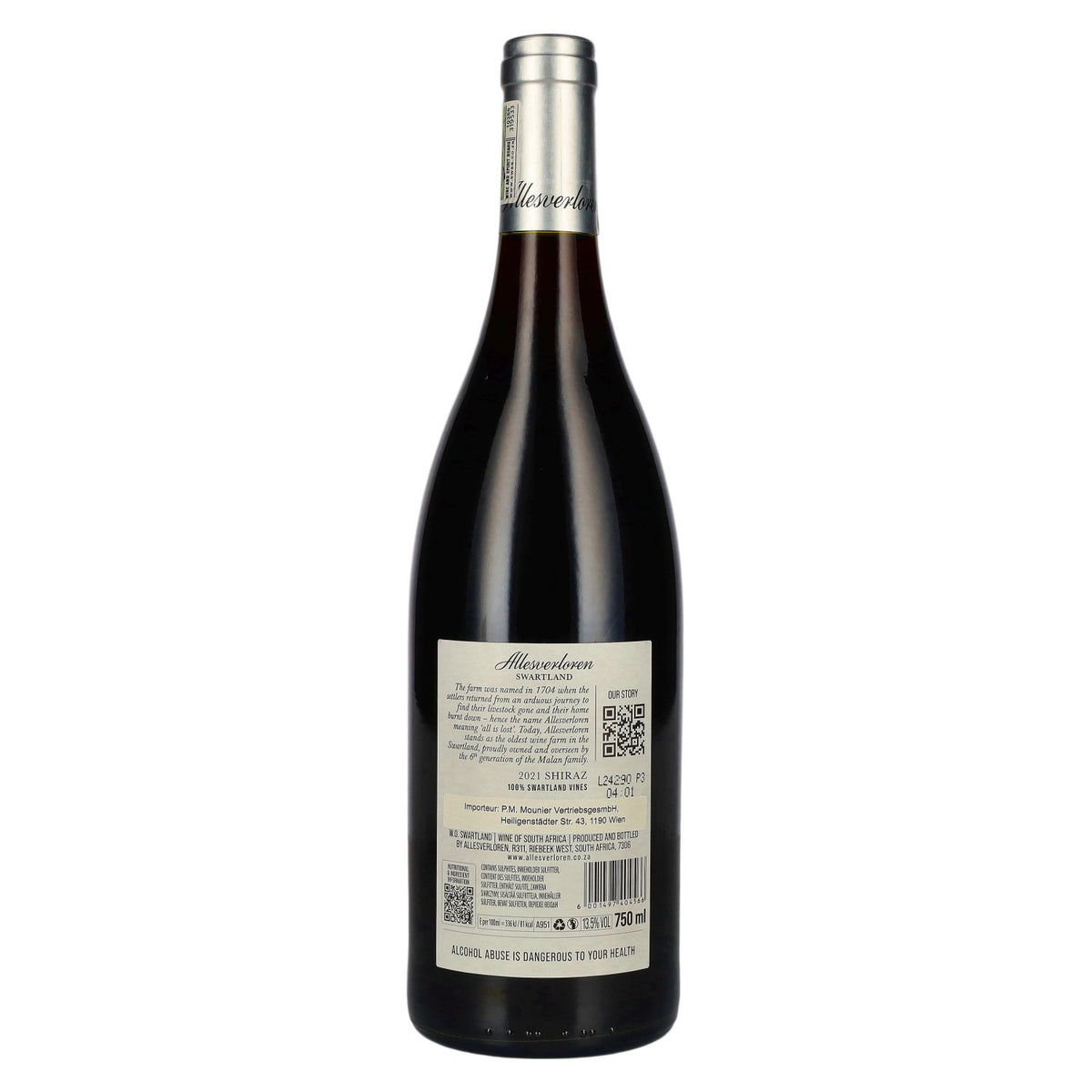 Allesverloren Shiraz 2021 13,5 % vol. 0,75 l