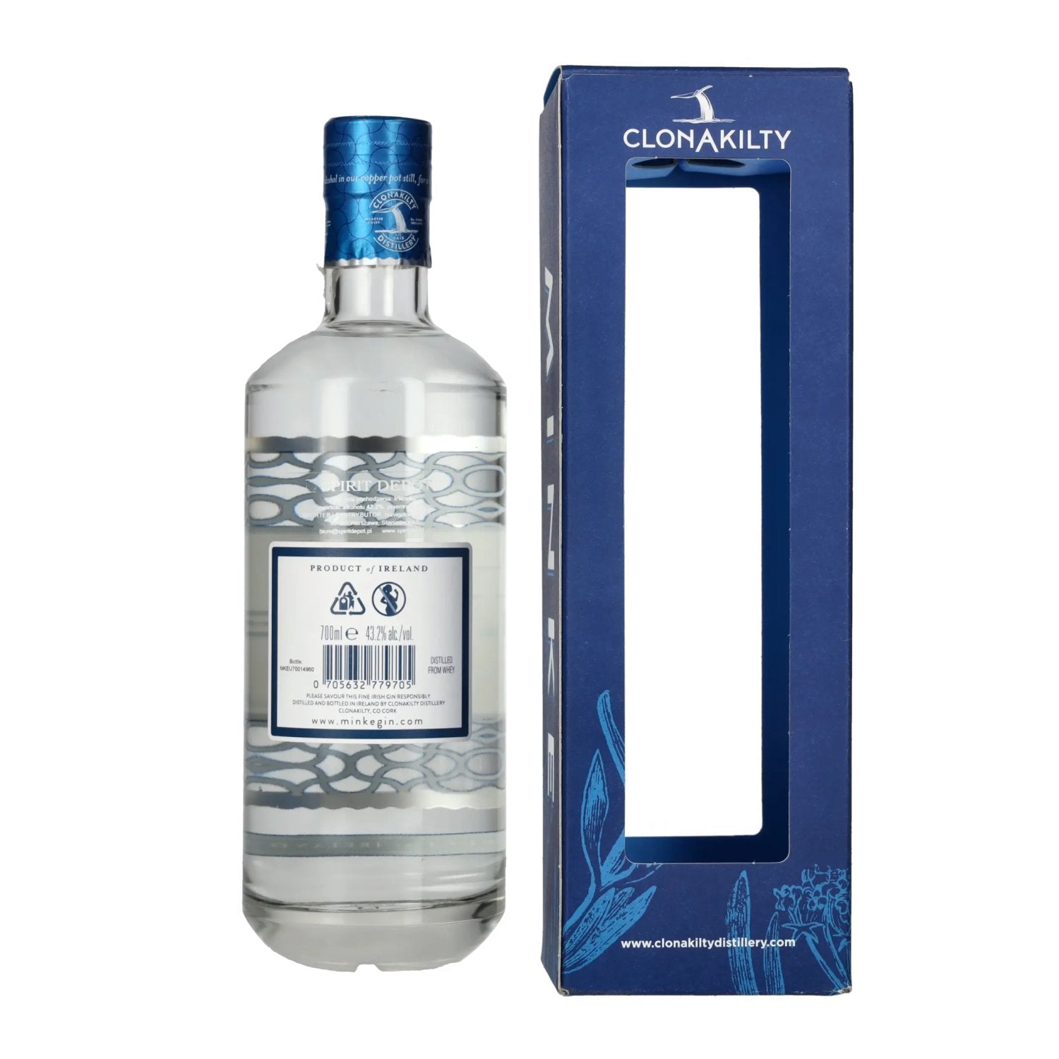 Gin irlandais Minke 43,2 % vol., 0,7 l, dans un coffret cadeau