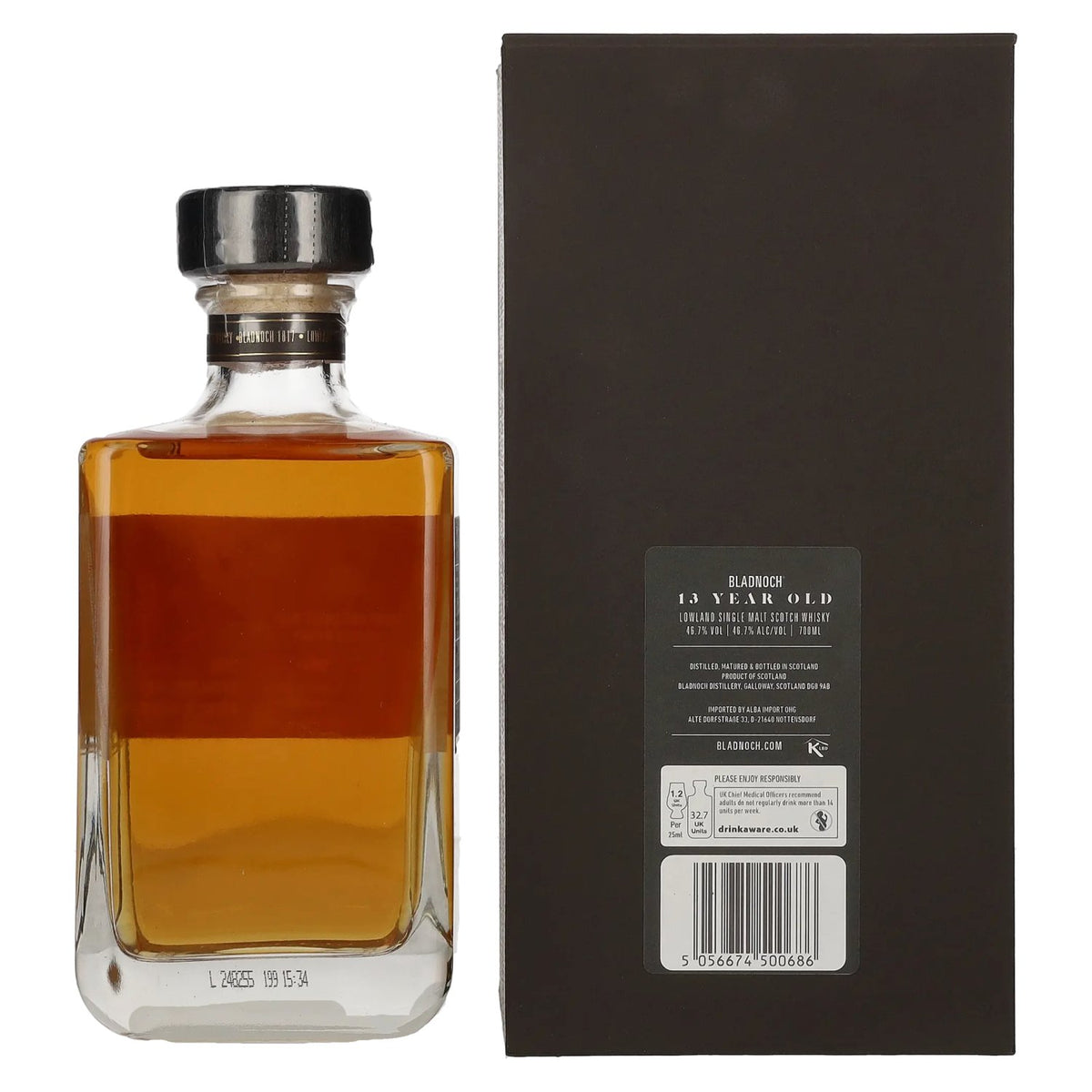 Bladnoch 13 Years Old Lowland Single Malt Bourbon Cask 46,7% Vol. 0,7l in gift box