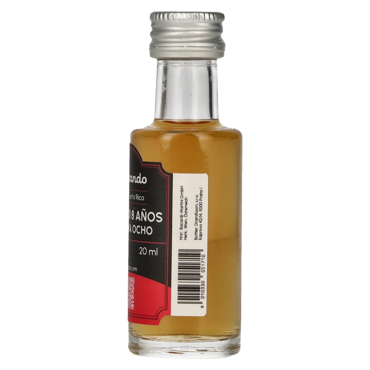 Bacardi 8 Años RESERVA OCHO Zeldzaam Gouden Rum 40% Vol. 0,02l