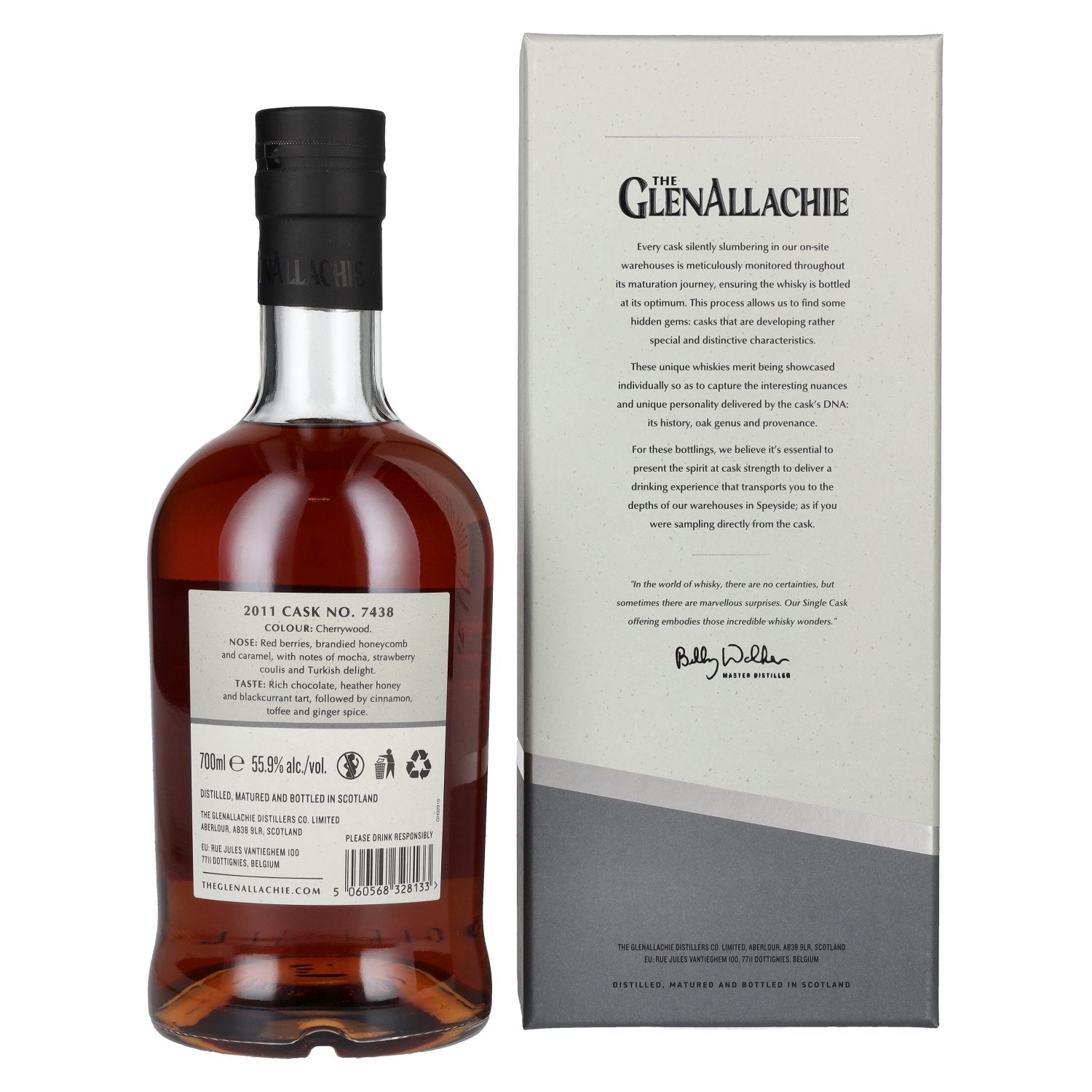 The GlenAllachie 12 Years Old RUBY PORT PIPE 2011 55,9% vol. 0,7l en boîte cadeau
