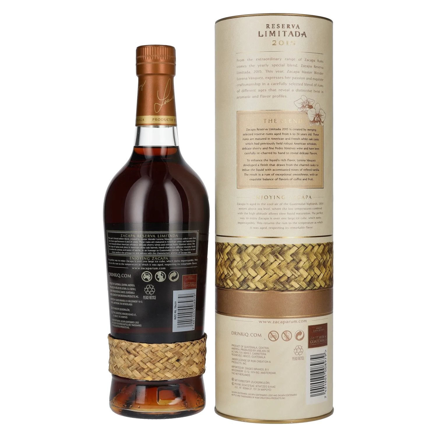Ron Zacapa Centenario RESERVA LIMITADA Solera Gran Reserva 2015 45% Vol. 0,7l in geschenkverpakking