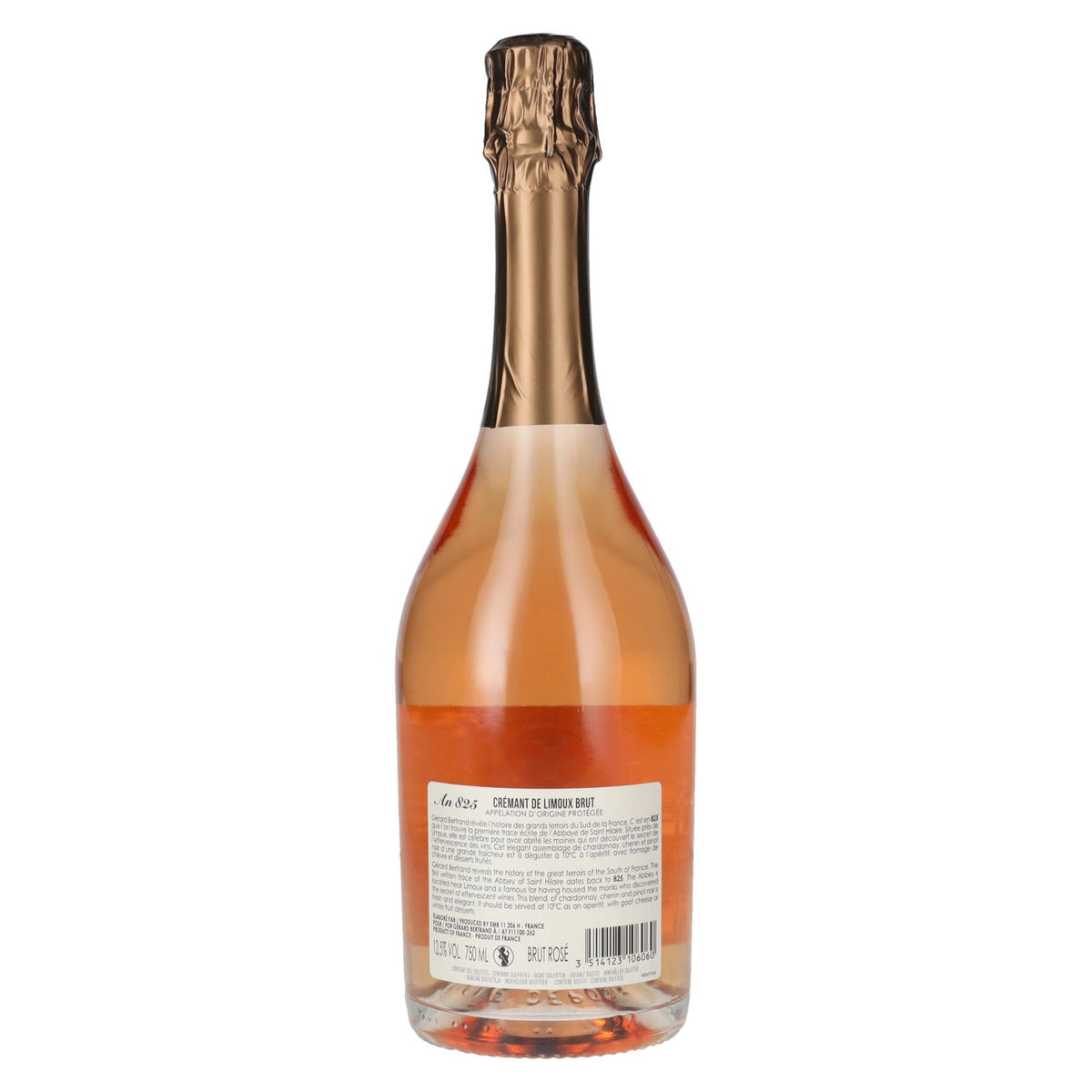 Gérard Bertrand An825 Crémant de Limoux Brut Rosé AOP 2022 12,5 % vol. 0,75 l