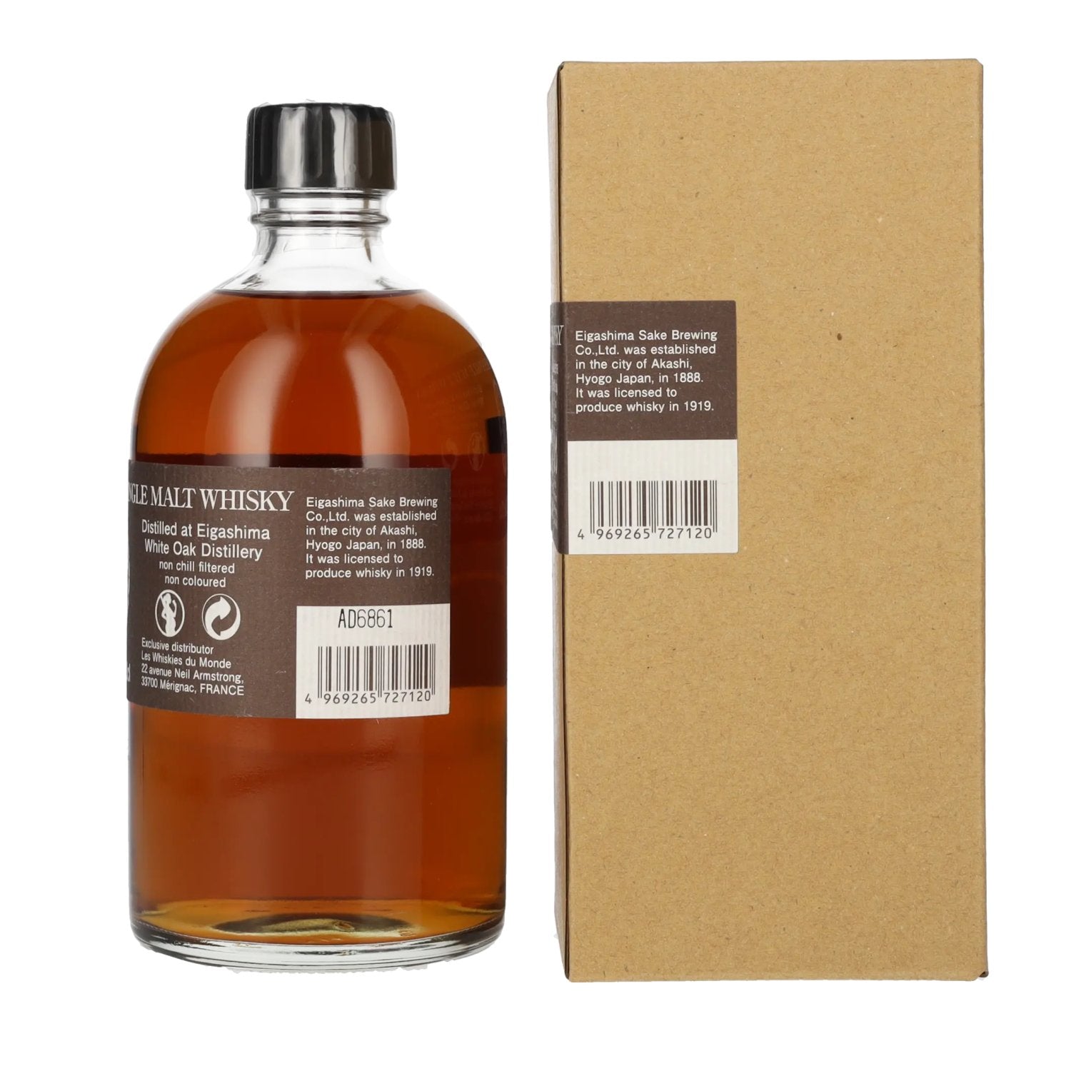 White Oak AKASHI 5 Years Old Single Malt SHERRY CASK 50% Vol. 0,5l en boîte cadeau