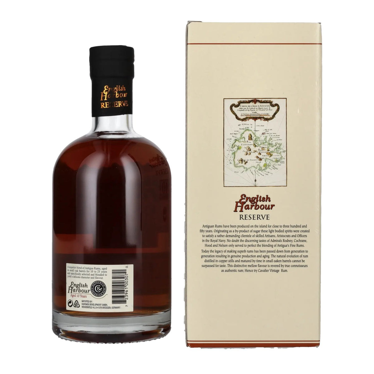English Harbour RESERVE, rhum de 10 ans d'âge, 40 % vol., 0,7 l, dans un coffret cadeau