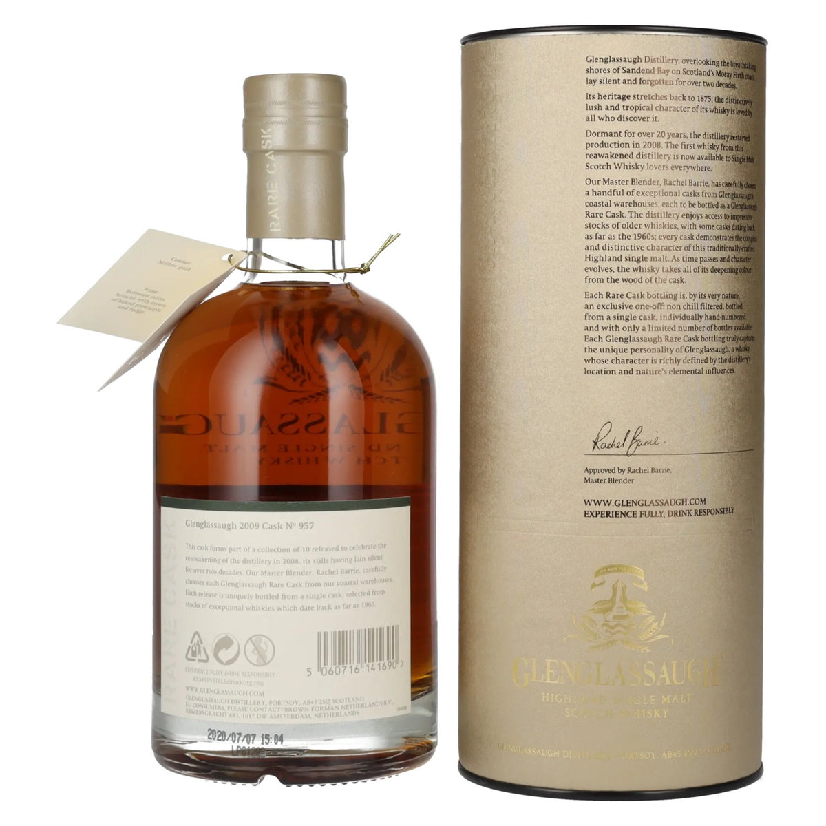 Glenglassaugh 10 Years Old RARE CASK RELEASE 2009 Sherry Puncheon Cask 957 57.9% vol. 0.7 l in a gift box