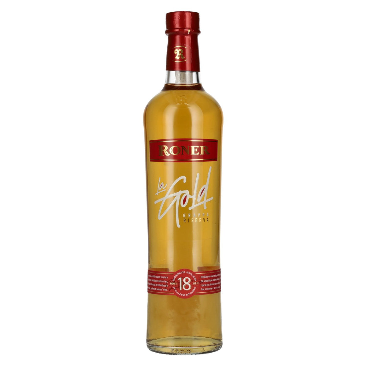 Roner Grappa Riserva La Gold 40% ABV 0.7l