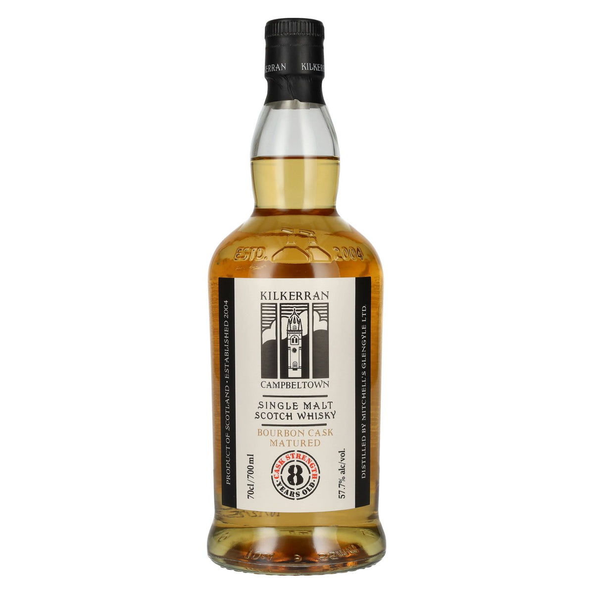 Kilkerran Glengyle Distillery 8 Years Old Campbeltown Single Malt Bourbon Cask Matured 57,7% Vol. 0,7l