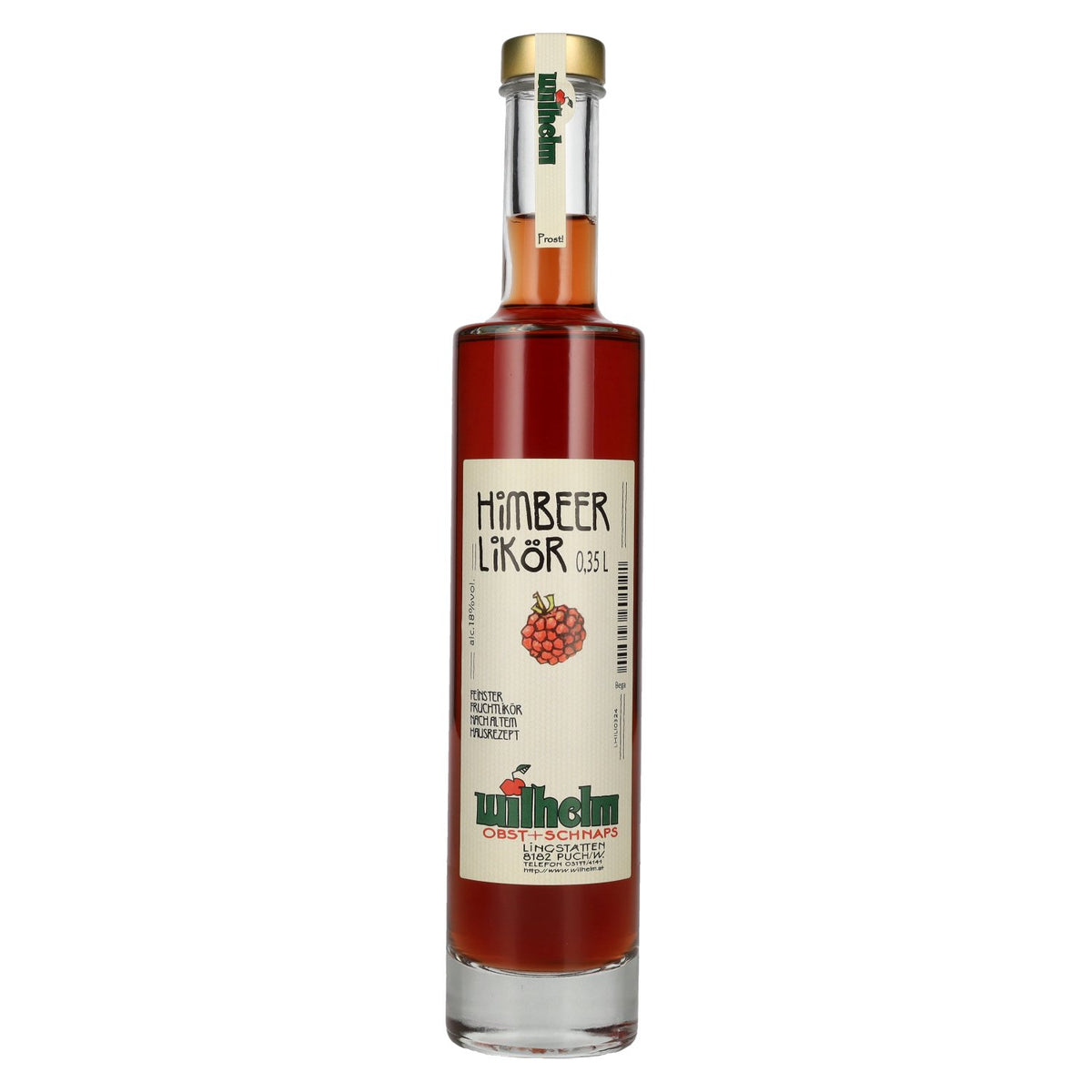 Wilhelm Raspberry Liqueur 18% ABV 0.35l