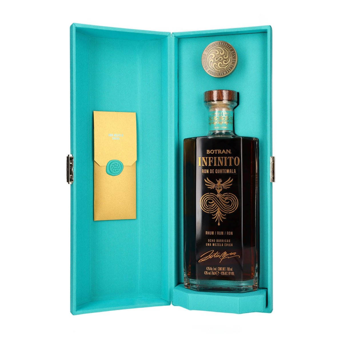 Botran INFINITO Ron de Guatemala Rum 43% ABV, 0.7 litres, in a gift box