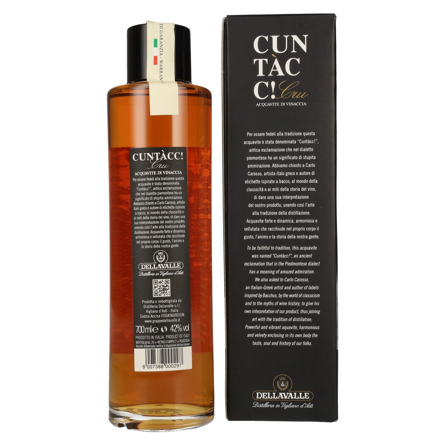 Dellavalle CUNTÀCC! Cru 1992 42% Vol. 0,7l in gift box