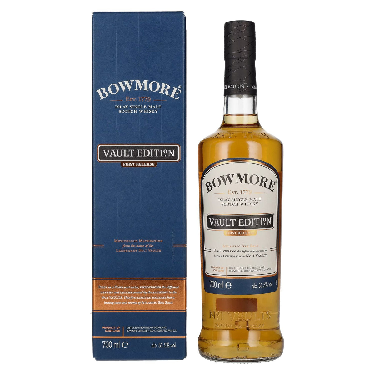 Bowmore VAULT EDITION Atlantic Sea Salt FIRST RELEASE 51,5% Vol. 0,7l in gift box